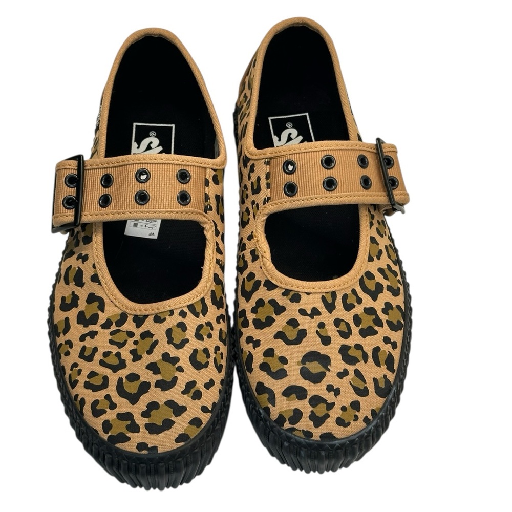 Vans Mary Jane Creeper Shoe in Leopard Brown. Sz: 8 - Picture 3 of 11